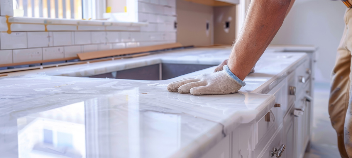 Kitchen countertop installation