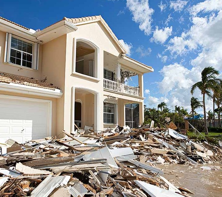 Florida home after storm