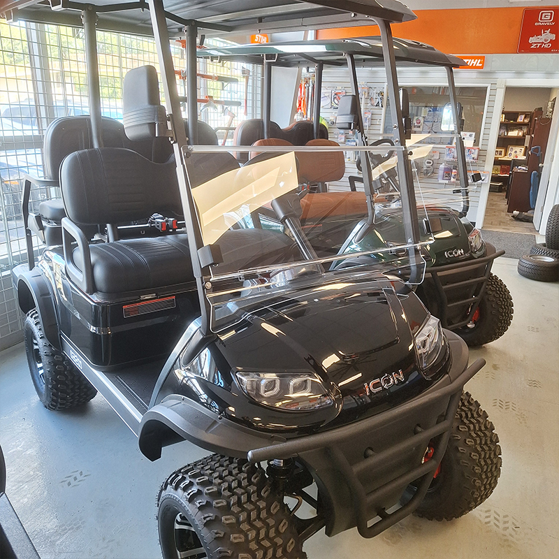 2024 Icon G40L 401cc Gas Golf Cart, Black, Available at Potter Motor Company