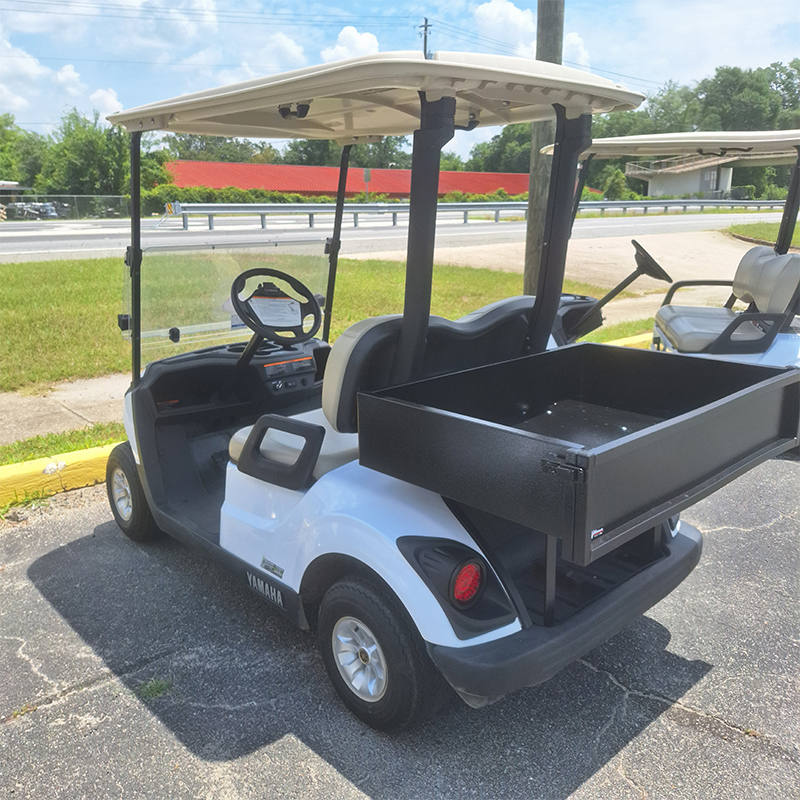 Used 2024 Yamaha Drive 2 EFI Gas Golf Cart, White WIth Utility Box